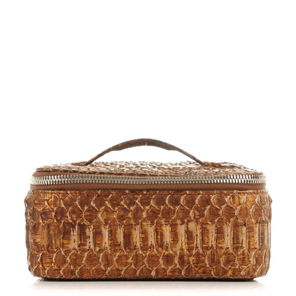 Chanel Python Jewelry Case Khaki 1 of 7