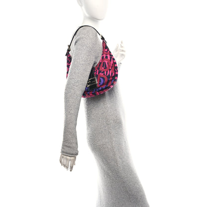 Fendi Nylon Patent Half Moon Baguette Black Multicolor 3 of 9