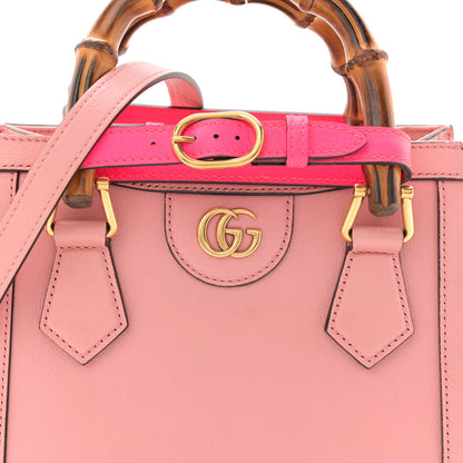 Gucci Wonka Grain Calfskin Mini Diana Tote Bag Wild Rose Fuxia Fluo 8 of 11