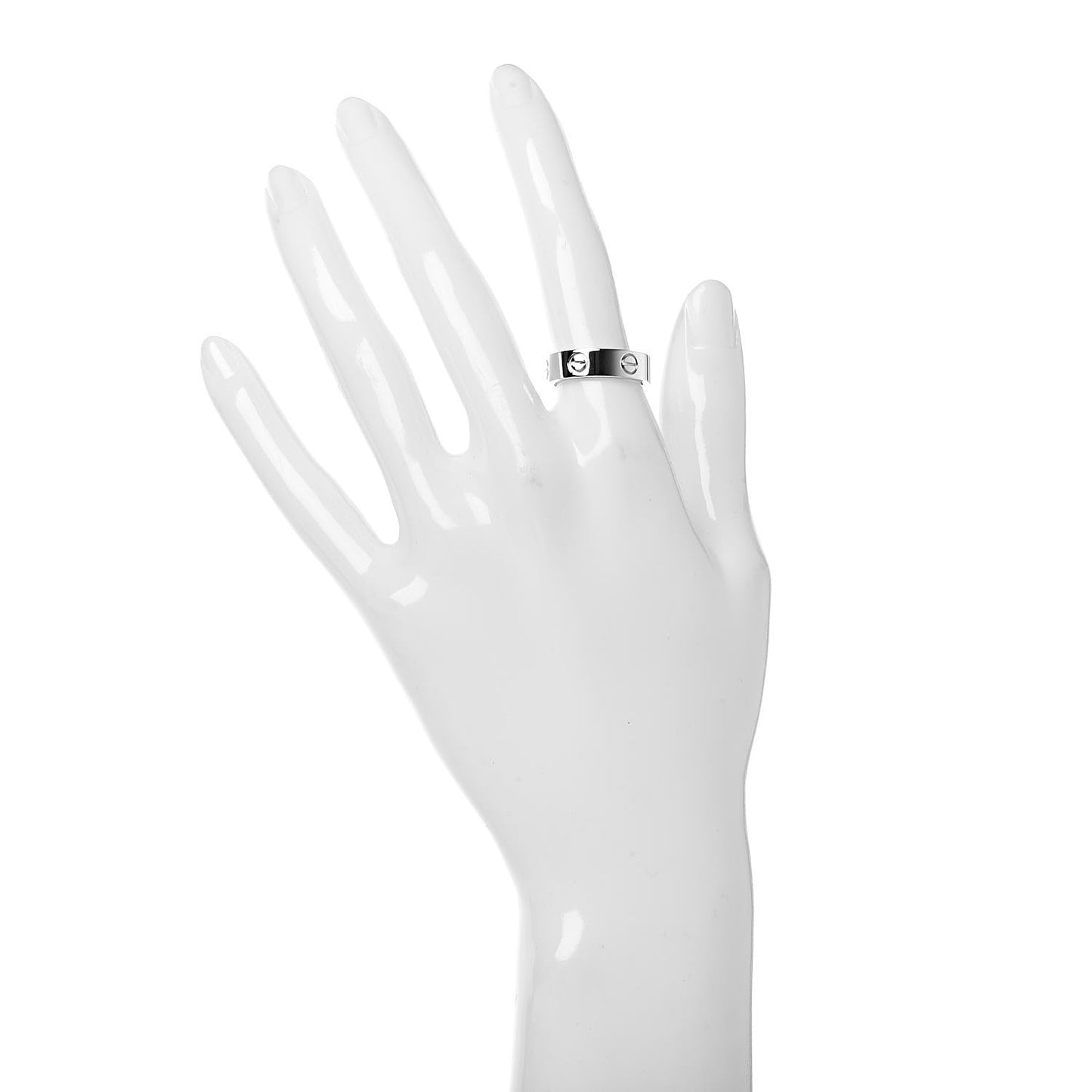 18K White Gold 5.5mm LOVE Ring 53 6.25