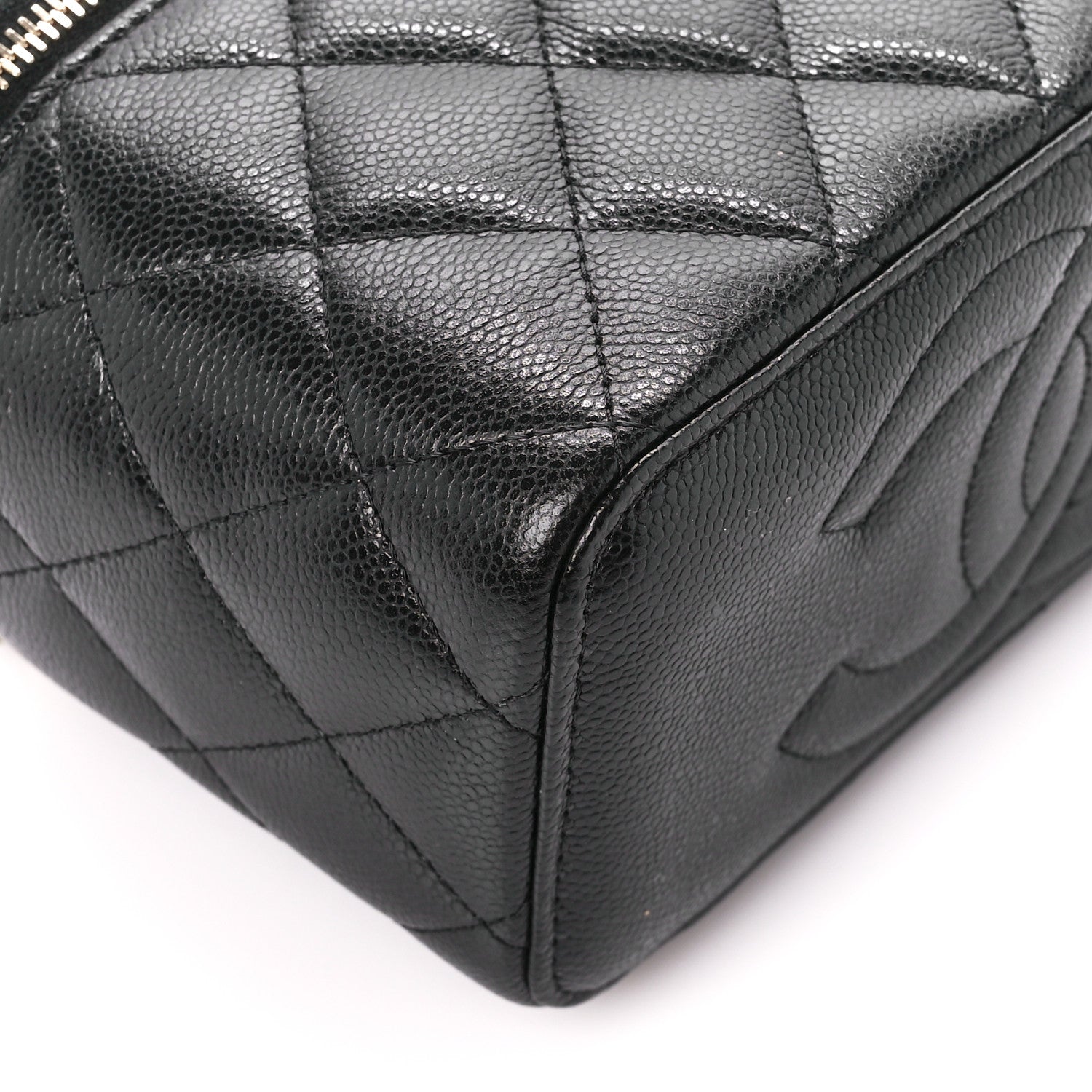 Chanel Caviar Quilted Small Vanity Case With Chain Black 9 of 11