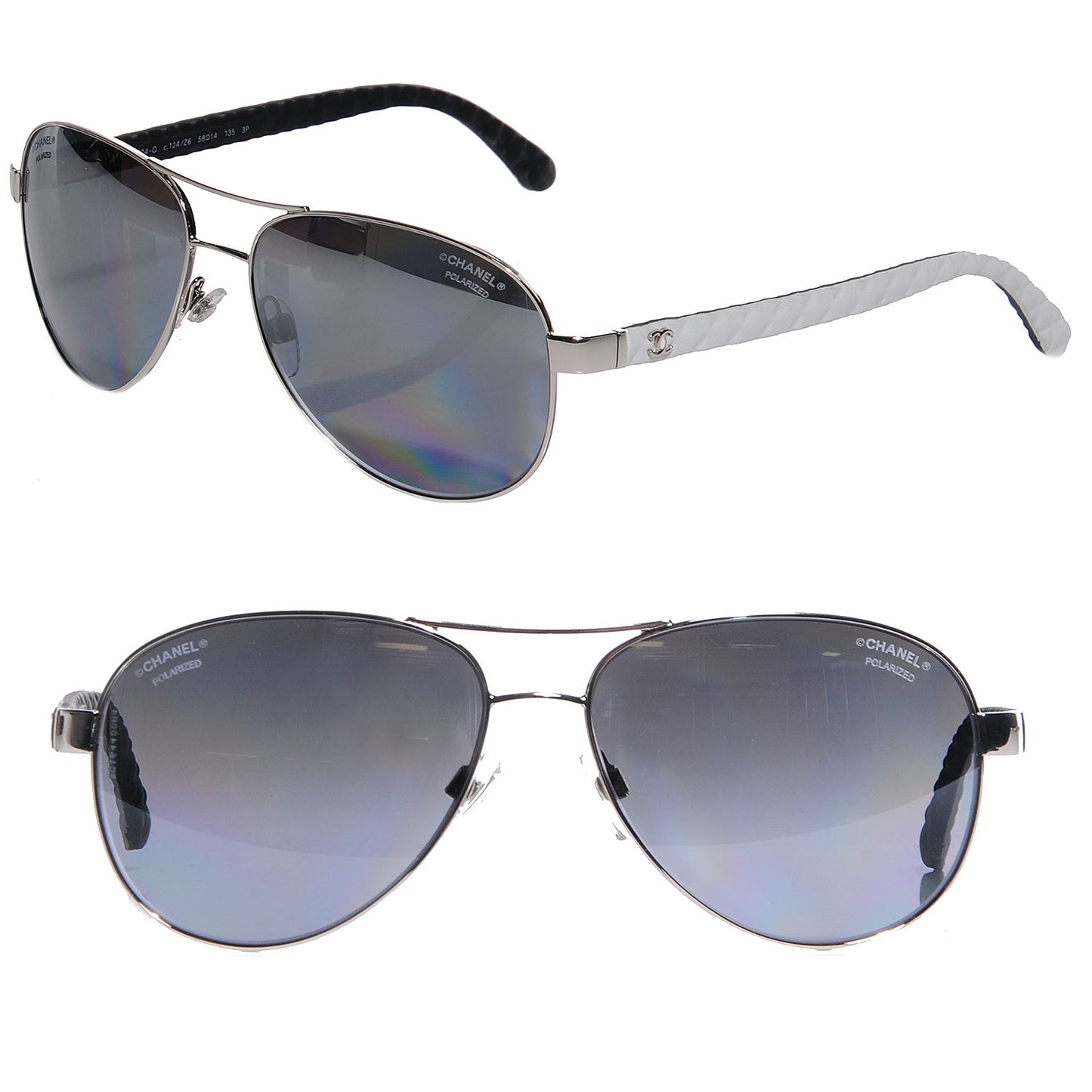 Aviator Polarized Sunglasses 4204-Q White