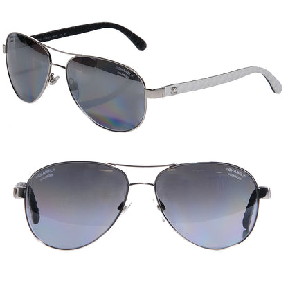 Chanel Aviator Polarized Sunglasses 4204-Q White 1 of 5