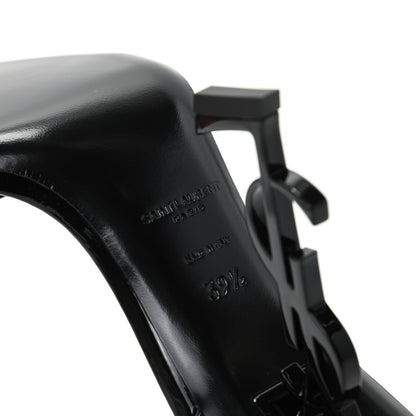 Saint Laurent Patent Calfskin Opyum Sandals 39.5 Black 9 of 11