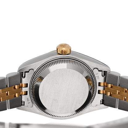 Rolex Stainless Steel 18K Yellow Gold 26mm Oyster Perpetual Datejust Watch Black 79173 4 of 5