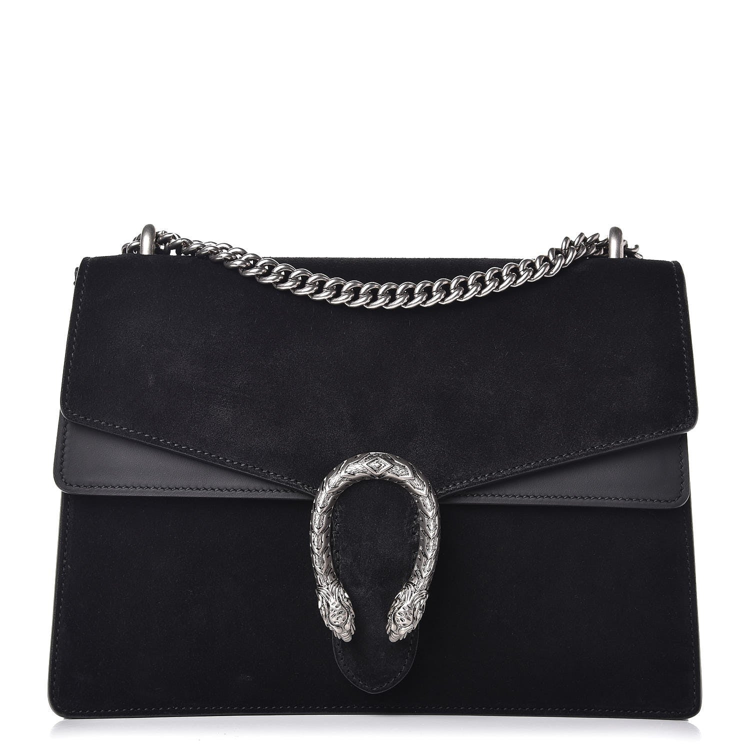Gucci Suede Medium Dionysus Shoulder Bag Black 1 of 7