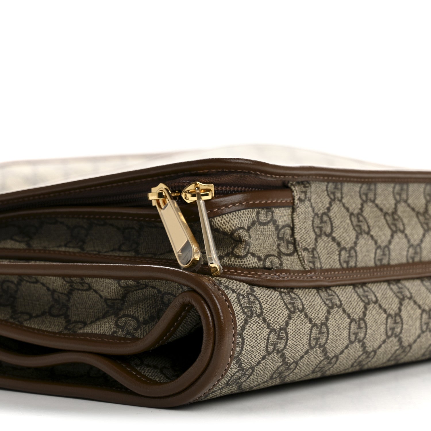 Gucci GG Supreme Monogram Azalea Calfskin Retro Interlocking G Garment Bag Beige Ebony Brown Sugar 8 of 9