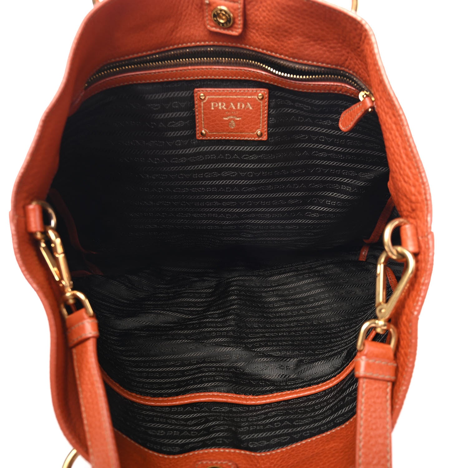 Prada Vitello Daino Shopping Tote Rame 5 of 11