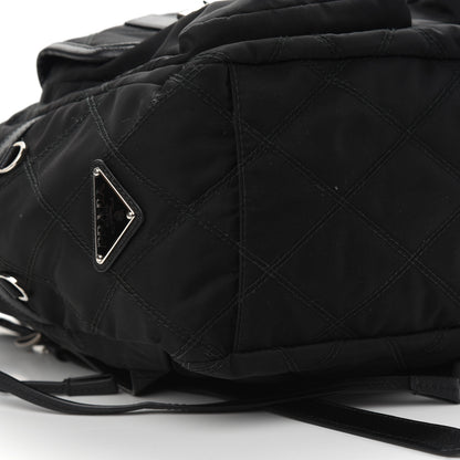Prada Tessuto Nylon Saffiano Vela Quilted Backpack Black 8 of 9