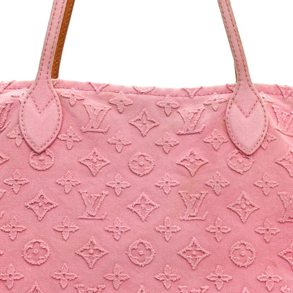 Louis Vuitton Monogram Denim Neverfull MM Rose 8 of 17
