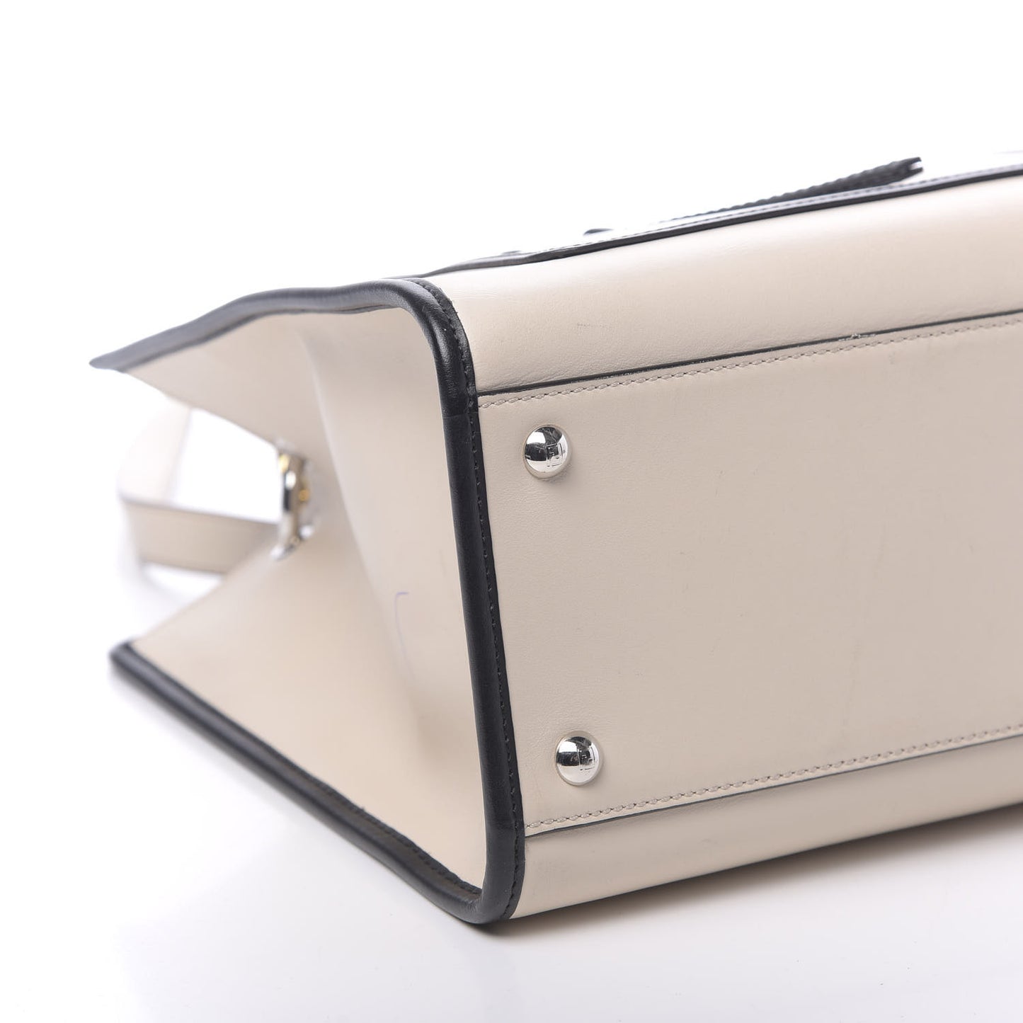 Vitello Century Opaco F is Fendi Bi-Color Regular Runaway Satchel Camelia Black