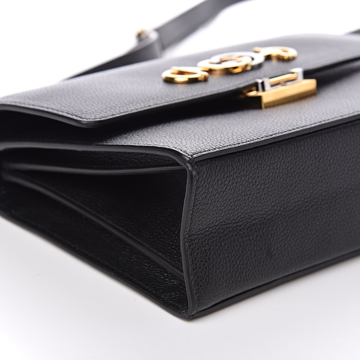 Grainy Calfskin Small Zumi Shoulder Bag Black