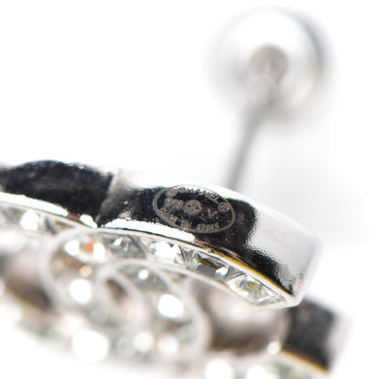 Chanel Baguette Crystal CC Earrings Silver 4 of 4