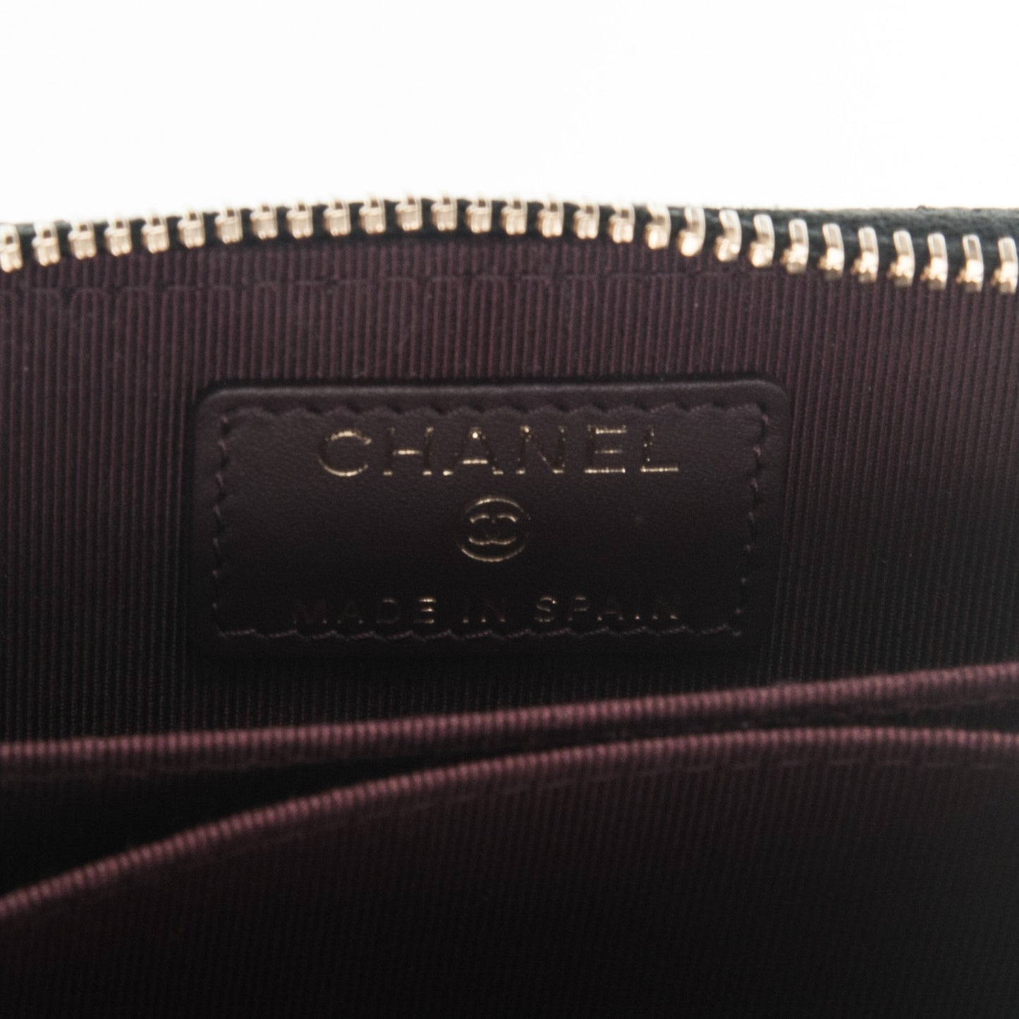 Caviar Quilted Zip Coin Purse Black