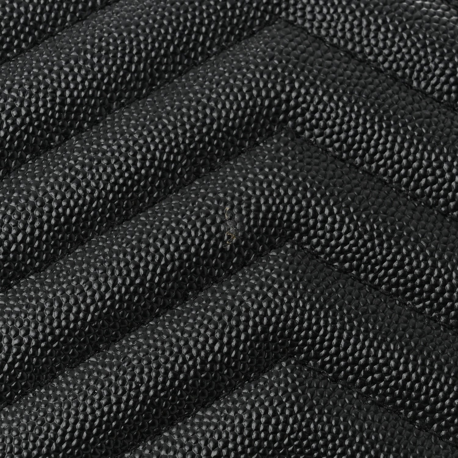 Saint Laurent Grain De Poudre Matelasse Chevron Monogram Monochrome Chain Wallet Black 12 of 12