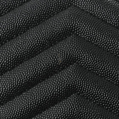 Saint Laurent Grain De Poudre Matelasse Chevron Monogram Monochrome Chain Wallet Black 12 of 12