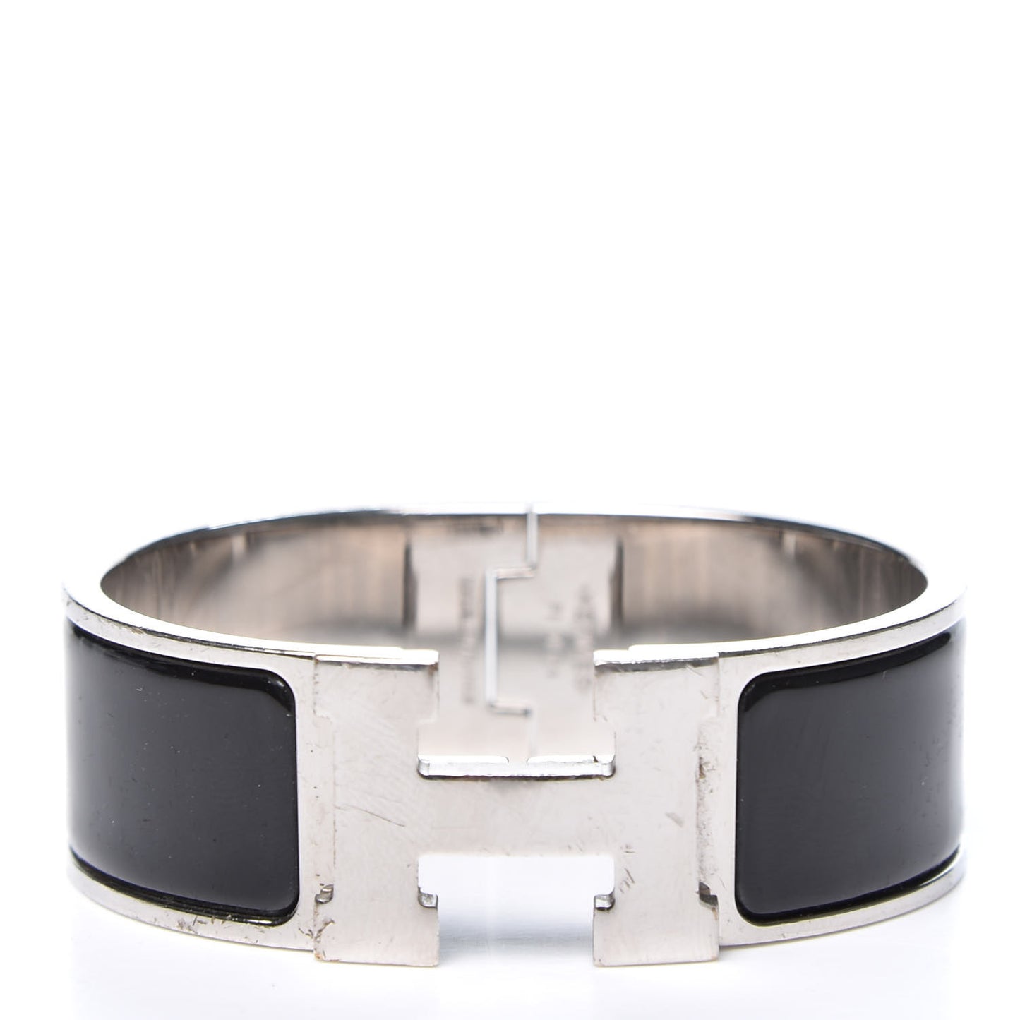 Enamel Wide Clic Clac H Bracelet PM Black