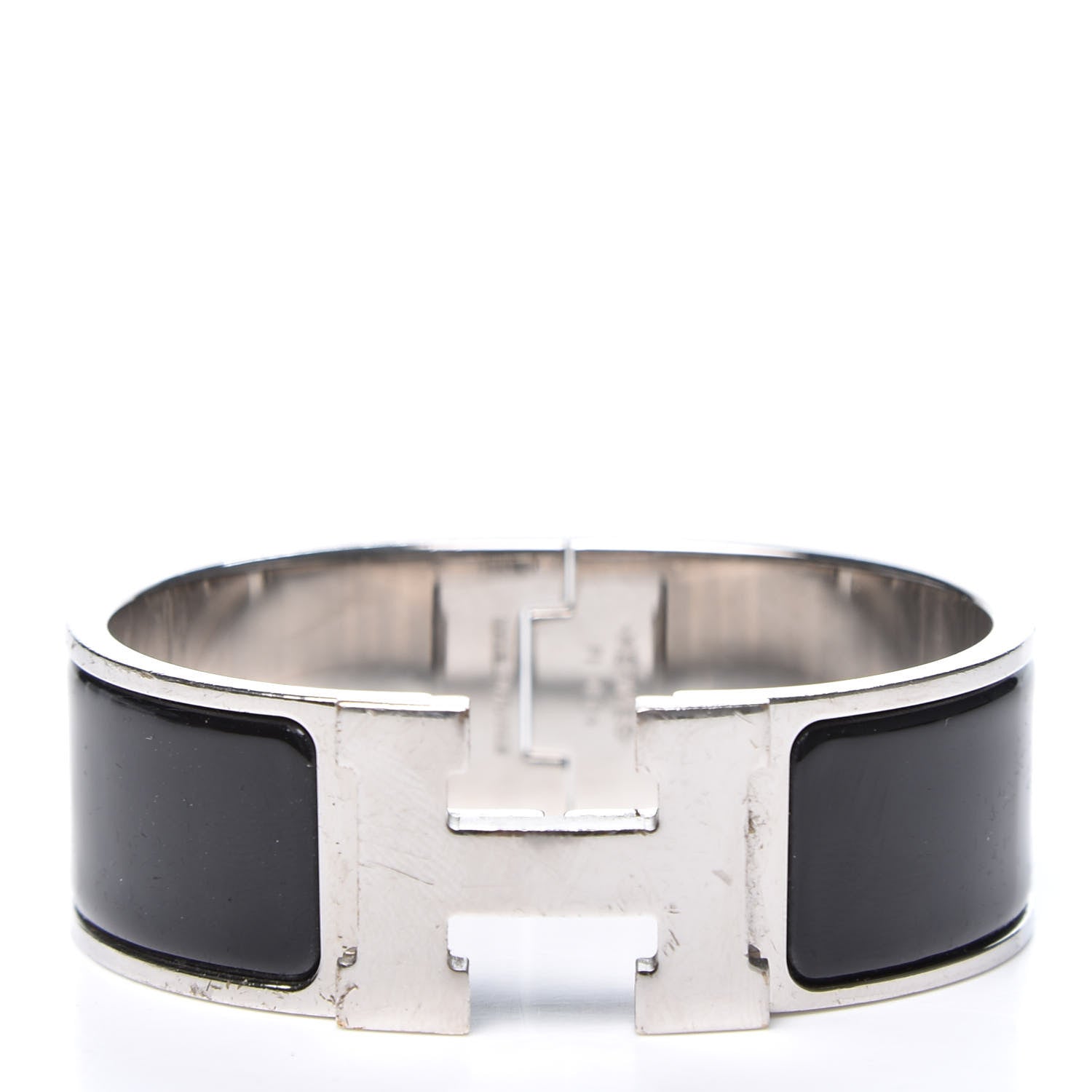 Hermes Enamel Wide Clic Clac H Bracelet PM Black 1 of 4