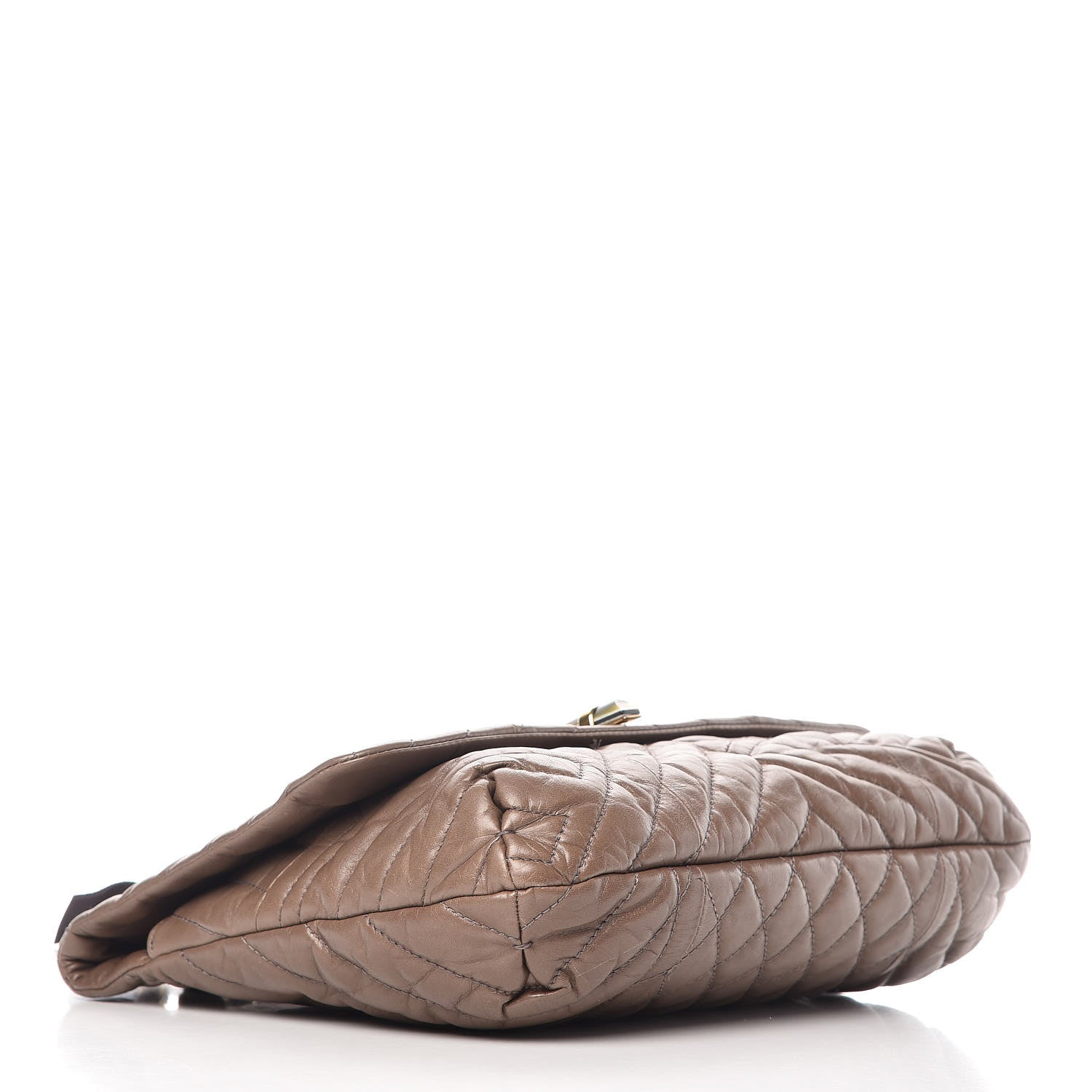Lanvin Calfskin Quilted Medium Happy Shoulder Bag Brown Olive 4 of 10