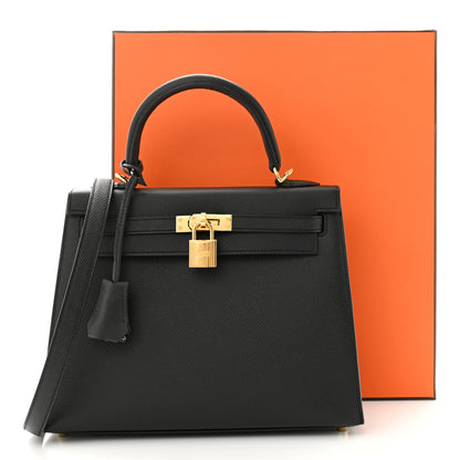 Hermes Epsom Kelly Sellier 25 Black 11 of 11