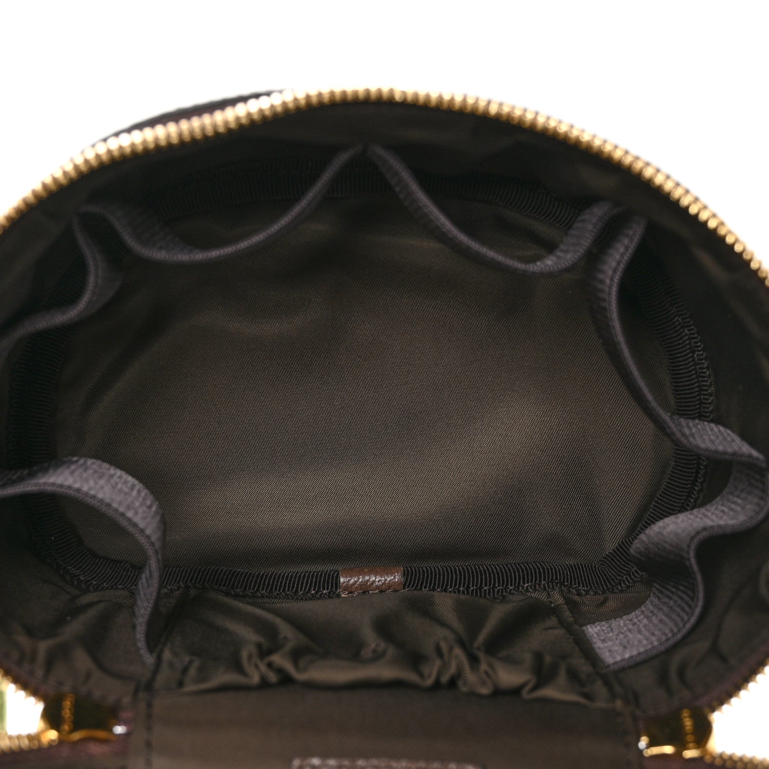 Gucci GG Supreme Monogram Textured Calfskin Web Ophidia Vanity Cosmetic Case Beige Ebony New Acero 6 of 13