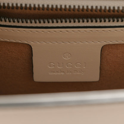 Gucci Calfskin Sylvie Web Queen Margaret Shoulder Bag Mystic White Black 6 of 12