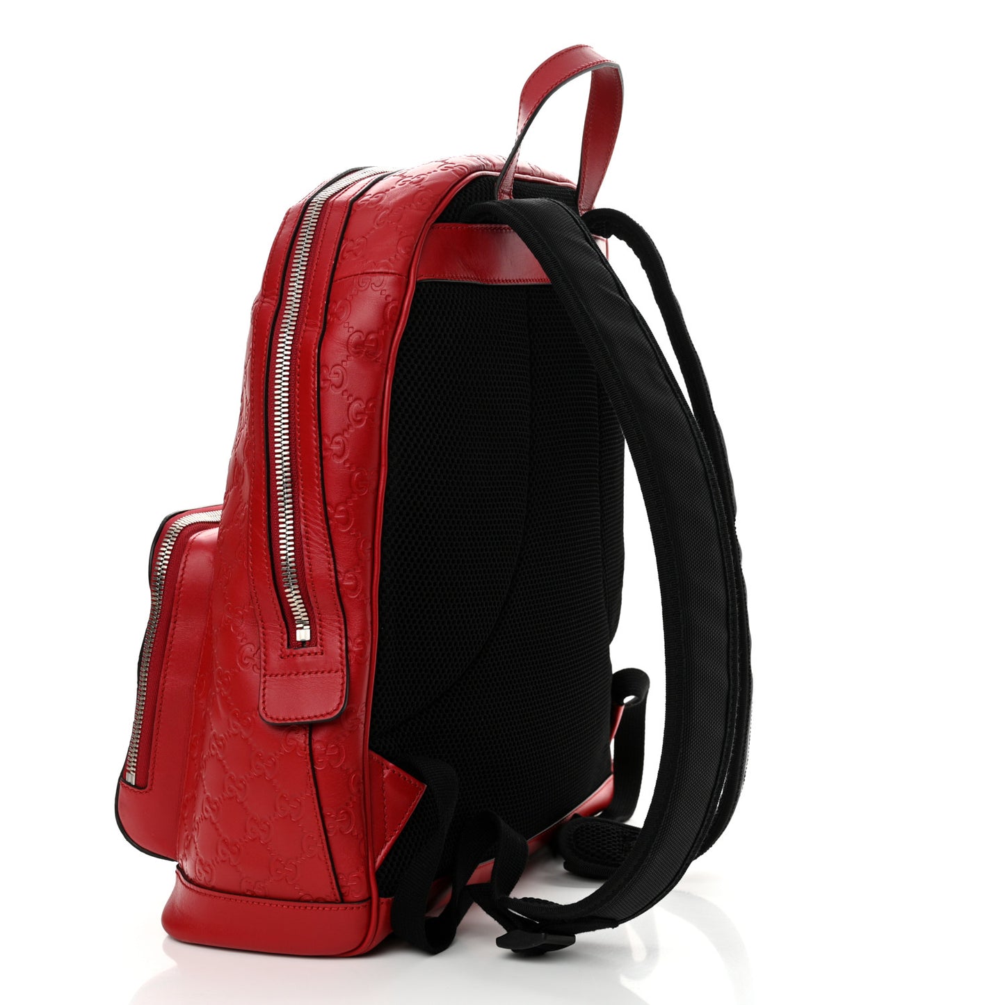 Guccissima Signature Day Backpack Hibiscus Red