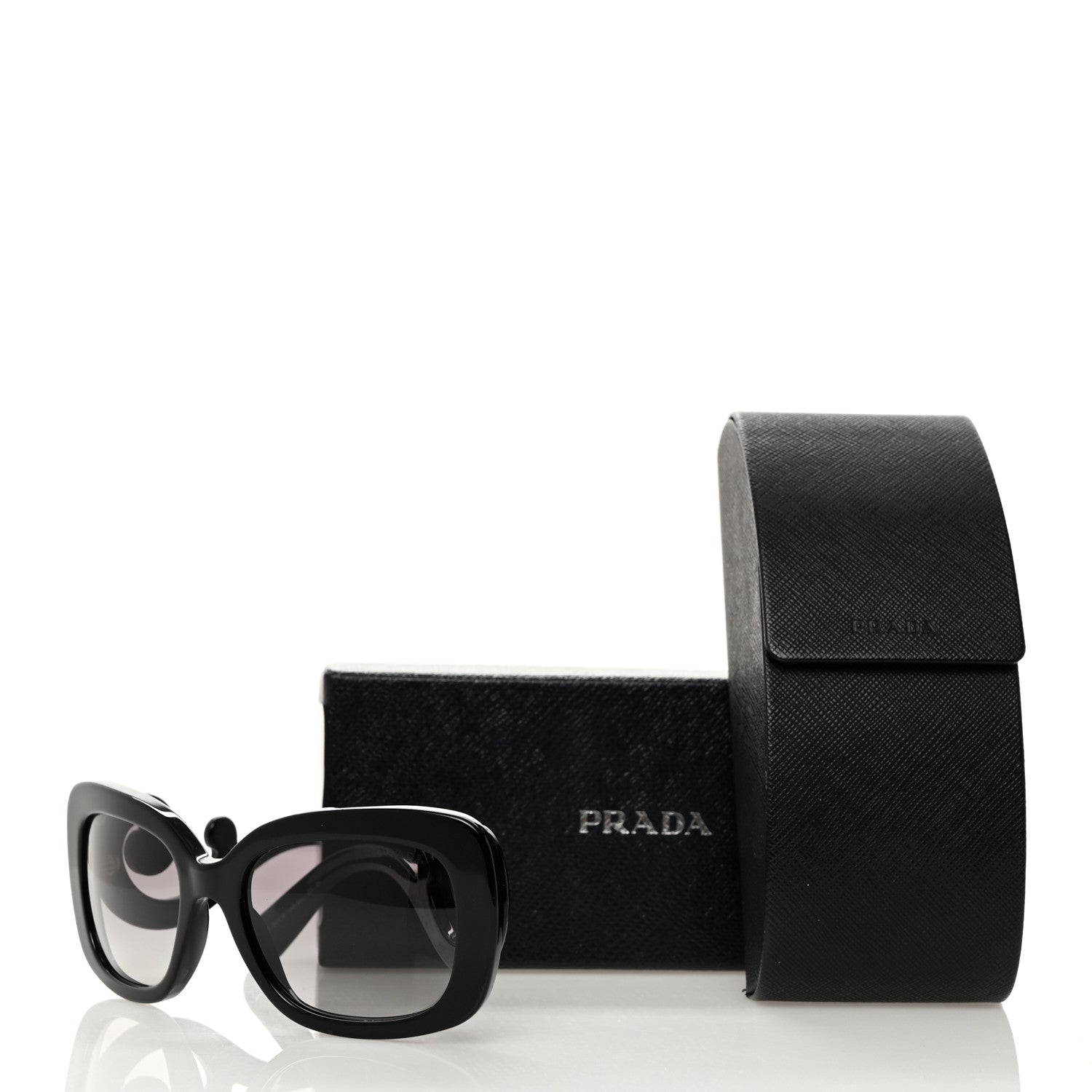 Prada Acetate Baroque Sunglasses SPR 27O Black 7 of 7