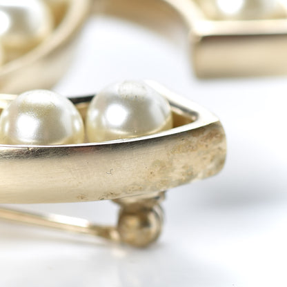 Chanel Pearl CC Brooch Gold 6 of 9