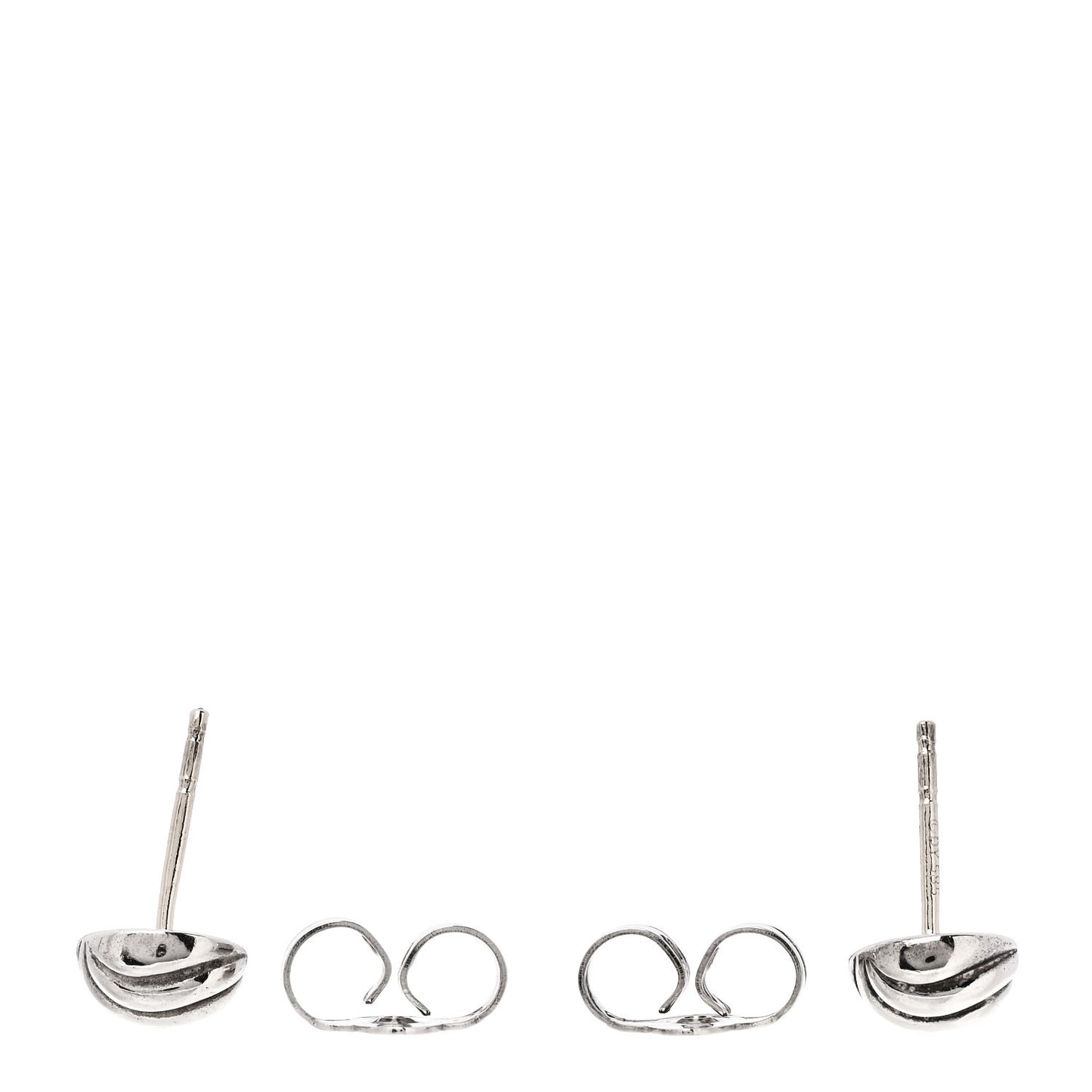 Sterling Silver 8mm Sculpted Cable Stud Earrings