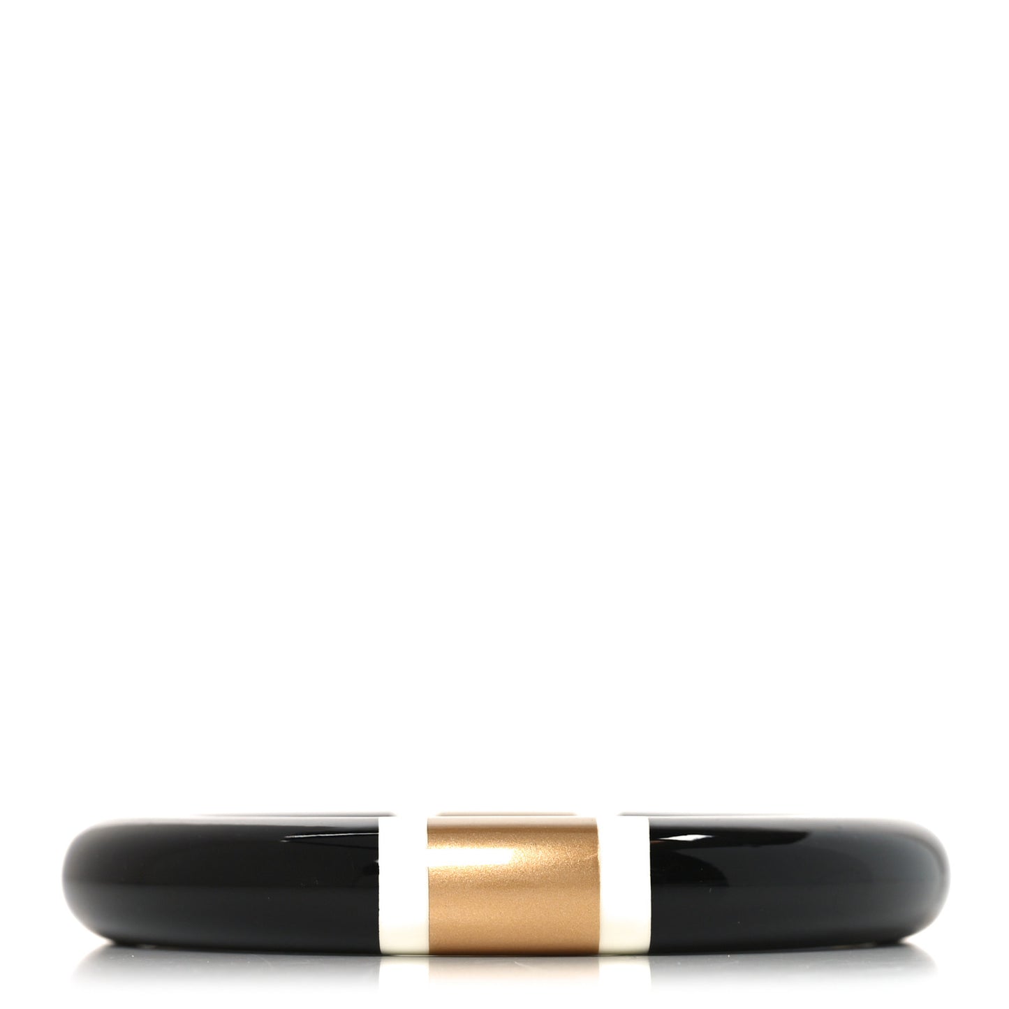 Lacquered Wood H Equipe GM Bangle Bracelet T3 Black Marine