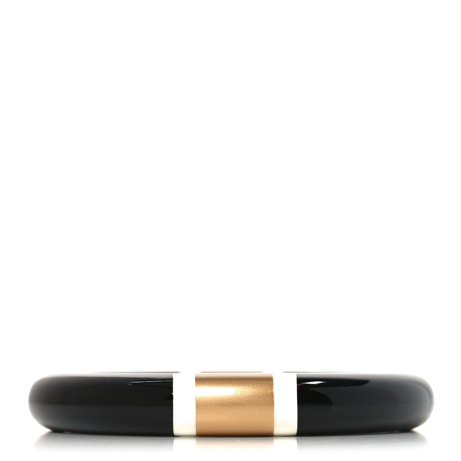 Hermes Lacquered Wood H Equipe GM Bangle Bracelet T3 Black Marine 1 of 6