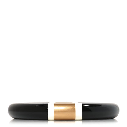 Hermes Lacquered Wood H Equipe GM Bangle Bracelet T3 Black Marine 1 of 6