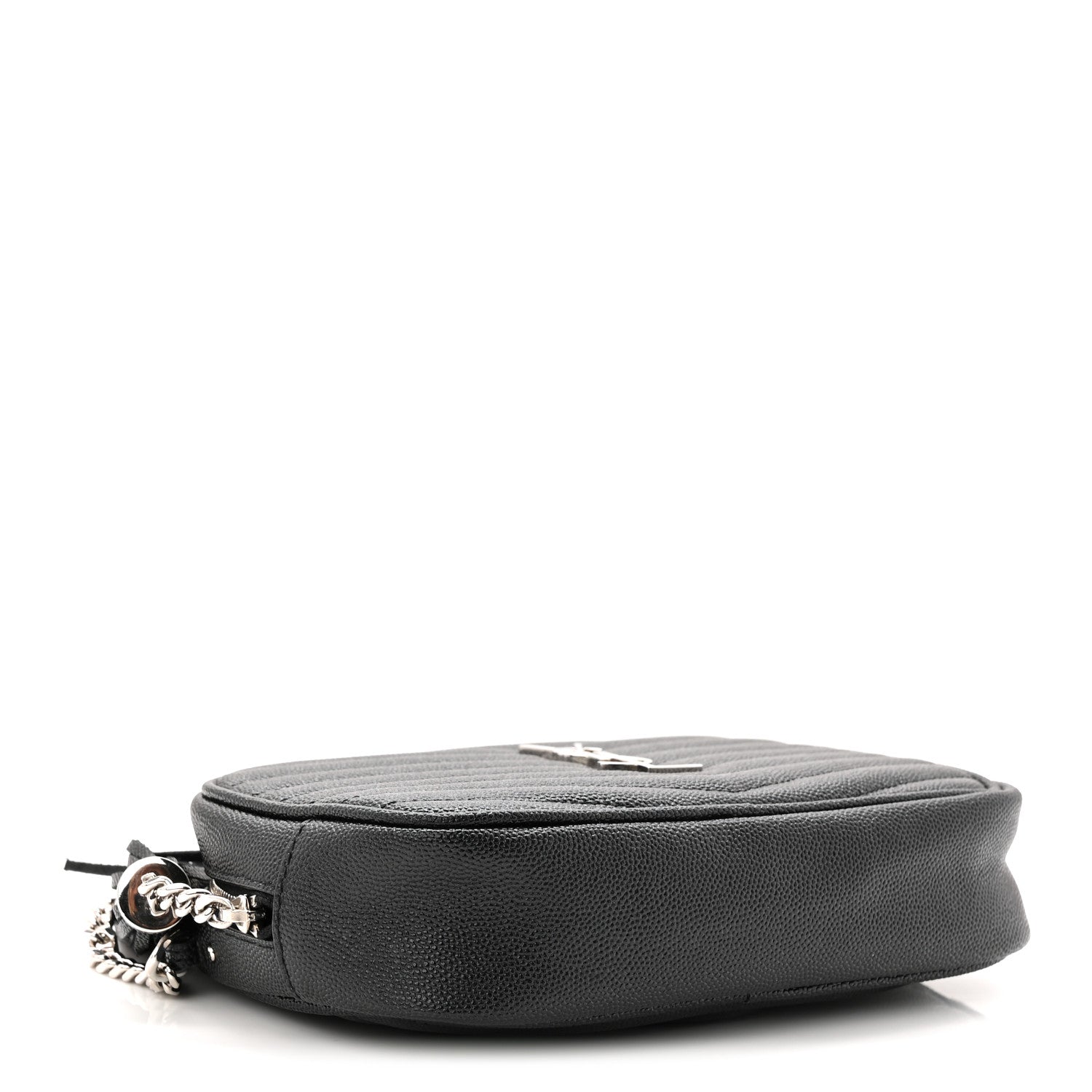 Saint Laurent Grain De Poudre Matelasse Monogram Mini Lou Camera Bag Black 4 of 10