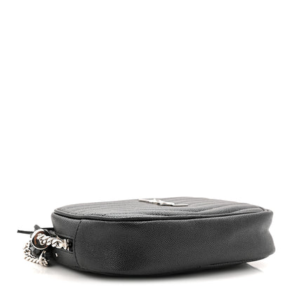 Saint Laurent Grain De Poudre Matelasse Monogram Mini Lou Camera Bag Black 4 of 10