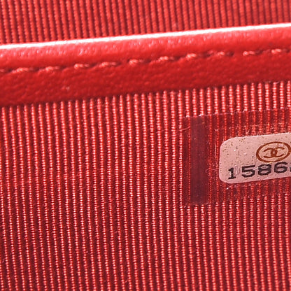 Chanel Lambskin Quilted Large Gusset Zip Around Wallet Red 8 of 13