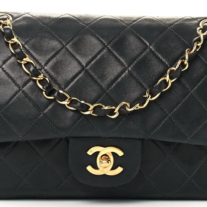 Chanel Lambskin Quilted Medium Double Flap Black 9 of 11