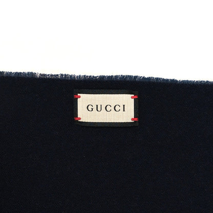 Gucci Wool Cotton GG Monogram MHerry Scarf White 3 of 3