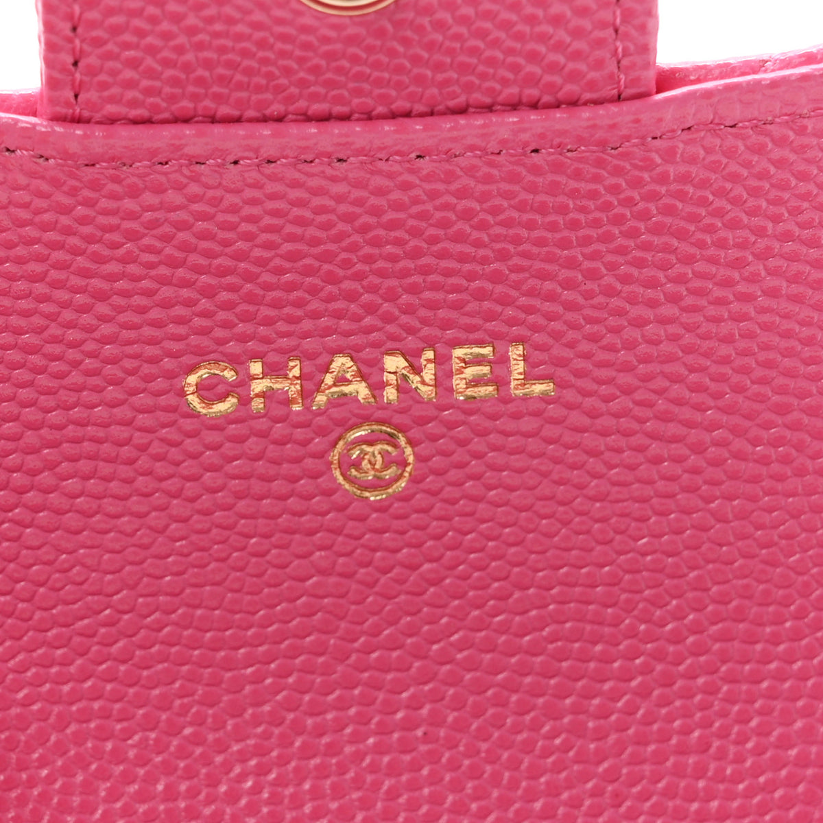 Caviar Quilted Flap Card Holder Wallet Pink