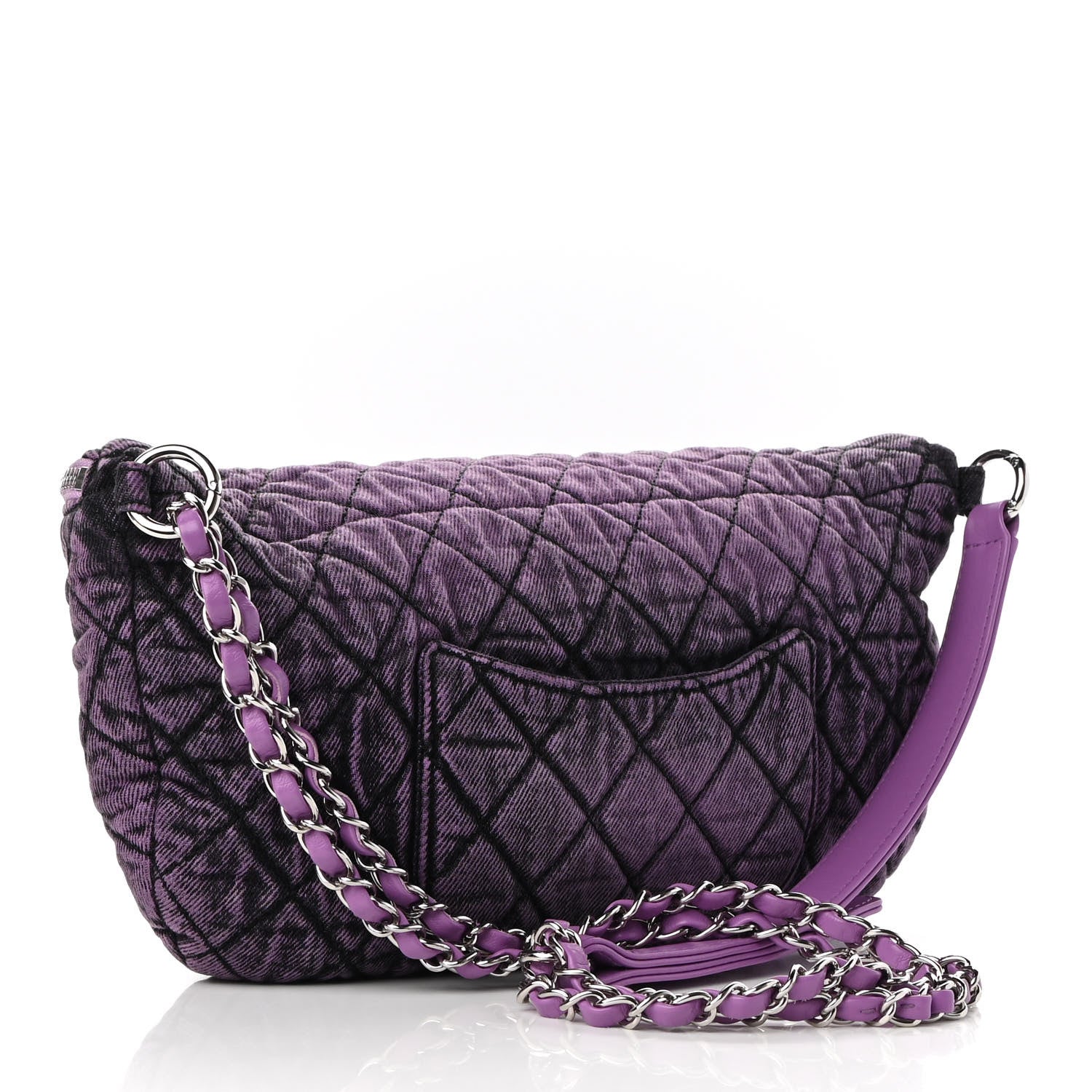 Chanel Denim Quilted Denimpression Waist Bag Purple 3 of 10