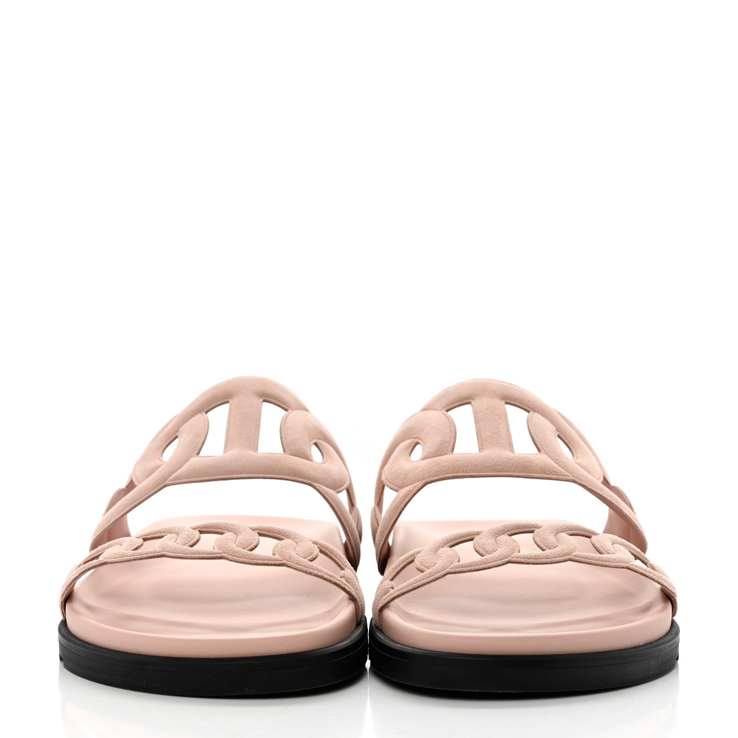 Hermes Suede Goatskin Extra Sandals 41 Rose Opaline 2 of 10