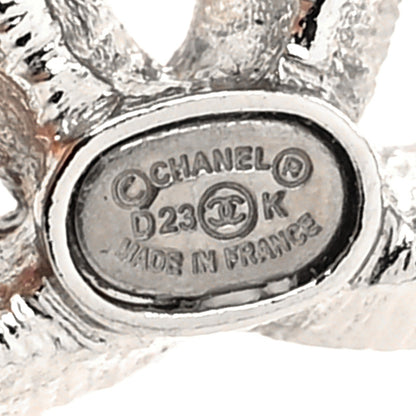 Chanel Crystal CC Earrings Silver 4 of 4