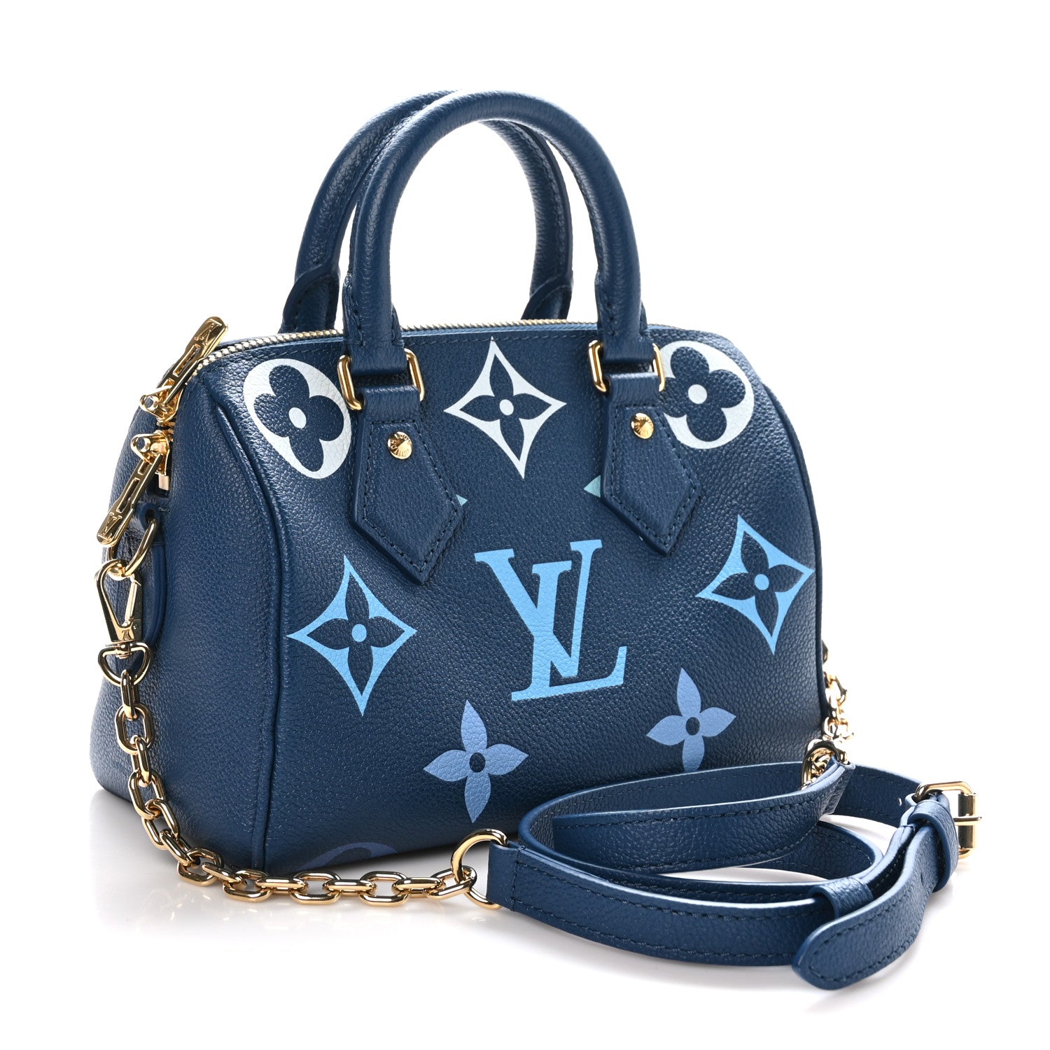 Louis Vuitton Empreinte Monogram Giant Speedy Bandouliere 20 Degrade Blue 3 of 9
