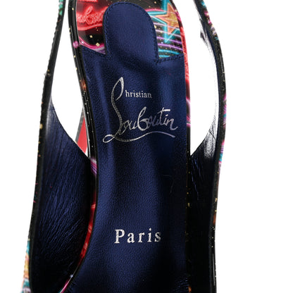 Christian Louboutin Patent Starlight Hot Chick Slingback Alta 120 Pumps 37.5 Multicolor 6 of 7