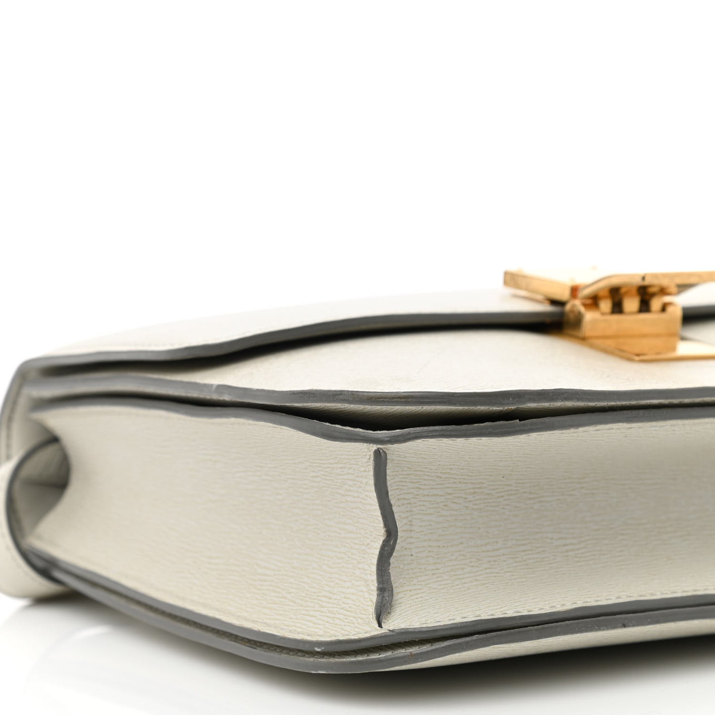 Liege Calfskin Medium Classic Box Flap Bag Pale Grey