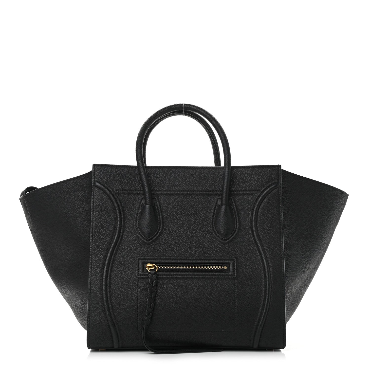 Celine Grained Calfskin Medium Phantom Luggage Black 1 of 12