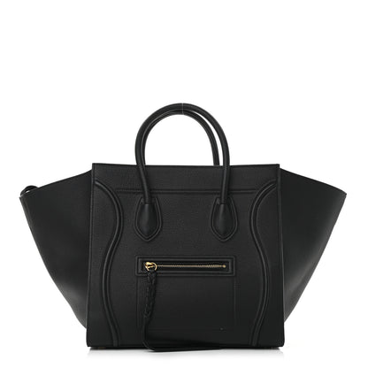 Celine Grained Calfskin Medium Phantom Luggage Black 1 of 12