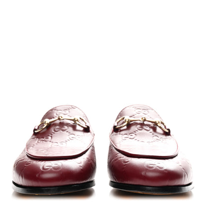Gucci Betis Glamour Calfskin Guccissima Womens Jordaan Loafers 37.5 Rosso Ancora 3 of 10
