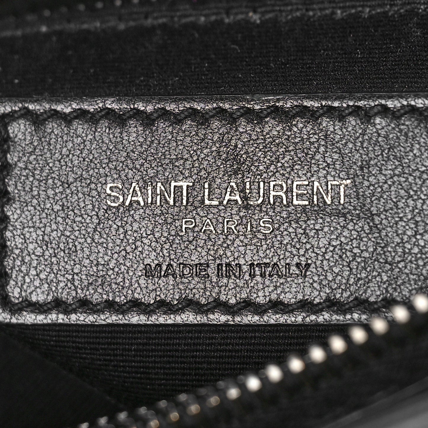 Calfskin Y Quilted Monogram Monochrome Medium Loulou Chain Satchel Black