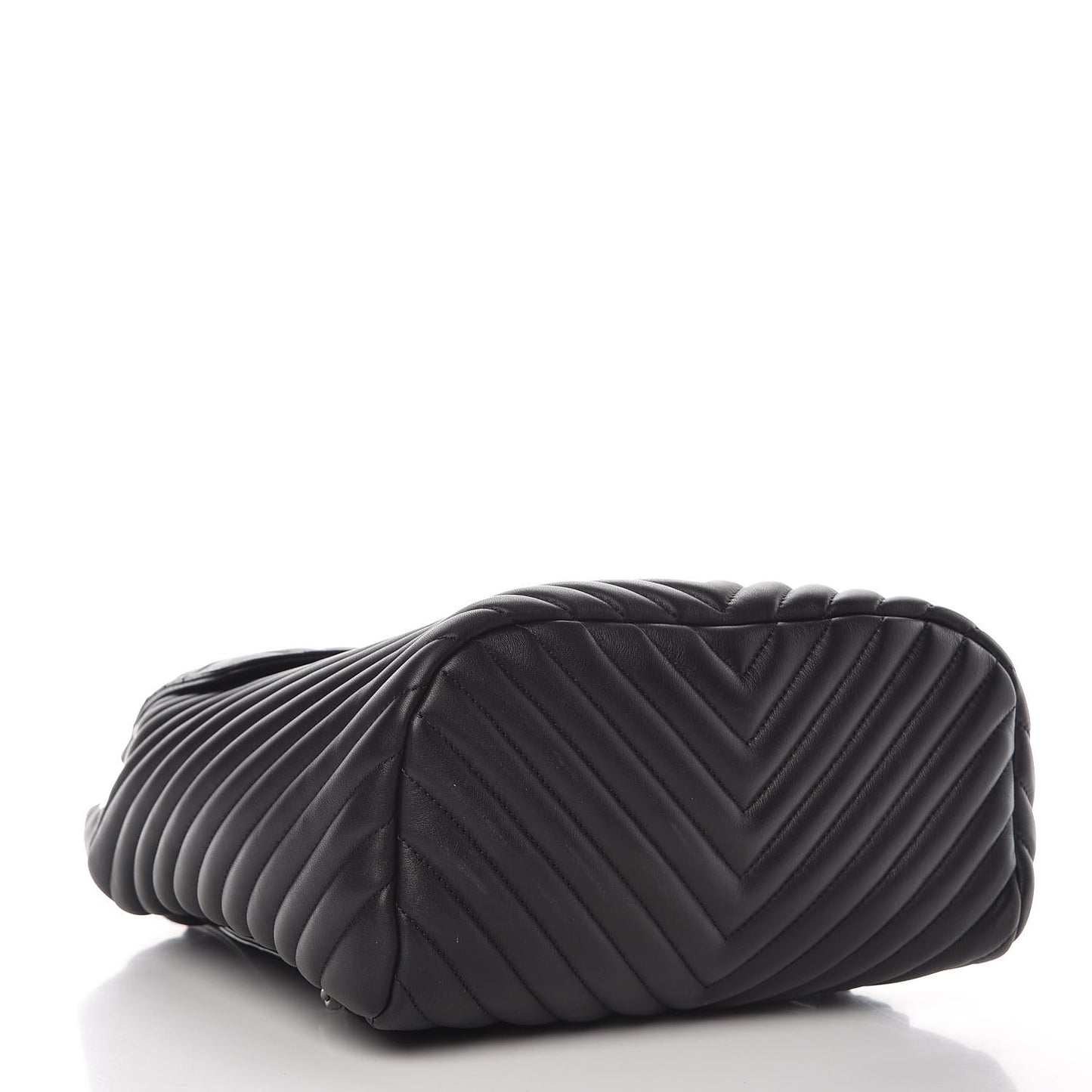 Calfskin Chevron Quilted Large Urban Spirit Backpack Black